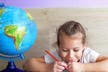 The globe is one of the main elements of education for a girl's child.