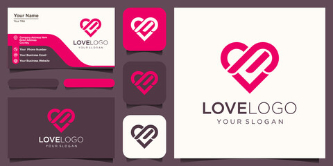 Love wings Logo Template design vector © gemilang