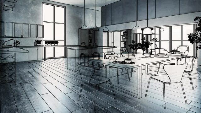 Luxury Penthouse Loft Apartment - loopable 3D Visualization