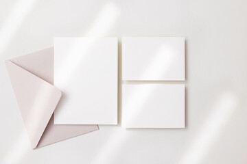 Invitation set of cards mockup 