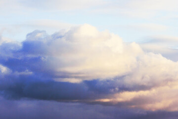 Cloudy sky before a thunderstorm can be very colorful