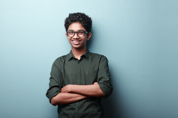 Portrait of a happy smiling boy of Indian ethnicity
