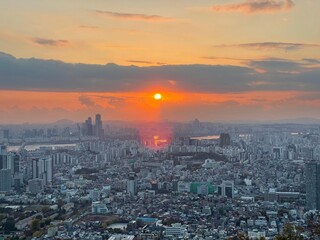 sunset of Seoul