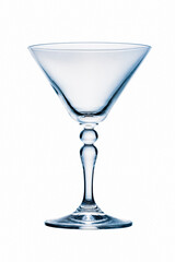 Empty vermouth glass on the table