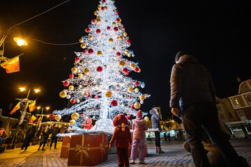 Bridge of lies in Sibiu on a calm December night