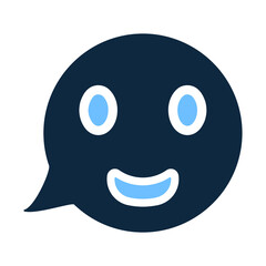 Emoji, feedback, smile icon. Simple flat design concept.
