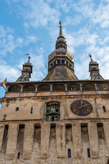 Fototapeta premium Sighișoara Clock Tower on a sunny day 
