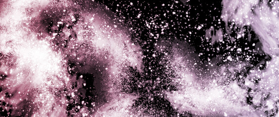 abstract space, colorful nebula, stars and sky