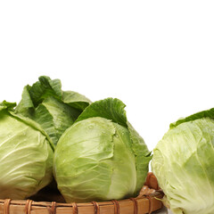  Green cabbage isolated on white background