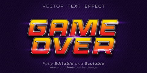 Editable text effect - Game over text style concept