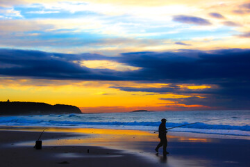 Fototapeta premium Fishing at Dawn