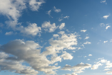 Clouds in blue sky background