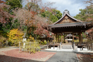 Fototapeta premium 秋の梨木神社 拝殿 京都市上京区