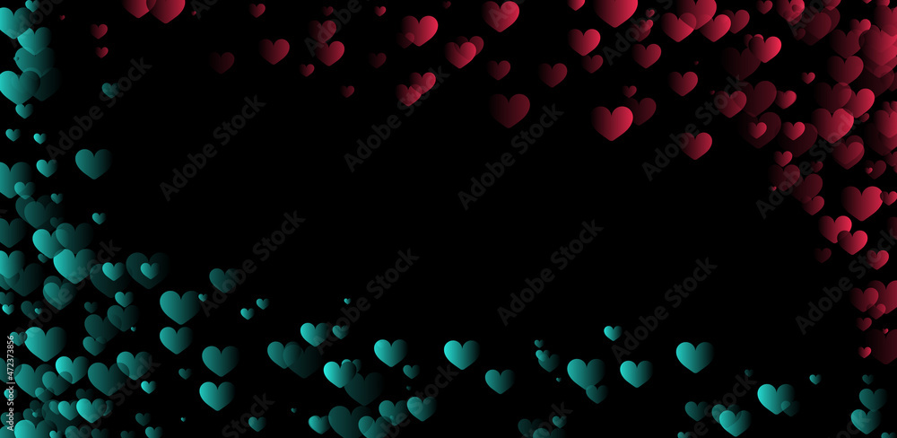 Poster futuristic blue red gradient vector black background contrast color border digital dynamic elegant t