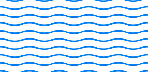 Wave pattern seamless abstract background. Stripes wave pattern white and blue colors for summer vector design