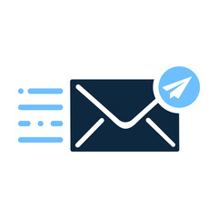 Email, message, send mail, sent icon. Editable vector graphics.