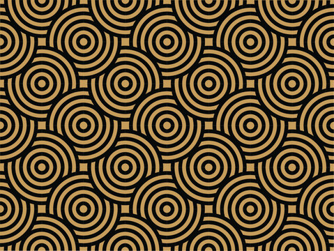 Black and Beige Color Seamless Pattern Abstract Background Vector