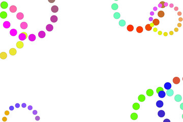 Colorful Dotted Circle Design Abstract Background Vector