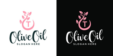 Letter 9 Olive Oil logo design