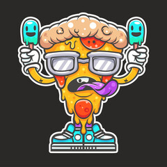 ILLUSTRATION OF FUNKY PIZZA