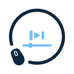 Video, marketing icon. Simple vector design.