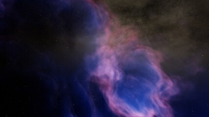 Fototapeta premium colorful space background with stars, nebula gas cloud in deep outer space, science fiction illustrarion 3d render 