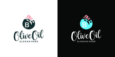 Letter 9 Olive Oil logo design