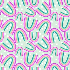 Rainbow seamless pattern for kids and cards and fabrics and wrapping paper 