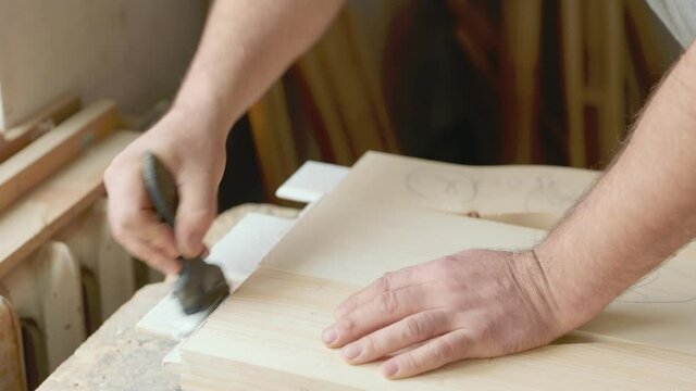 pasting door parts for further assembly