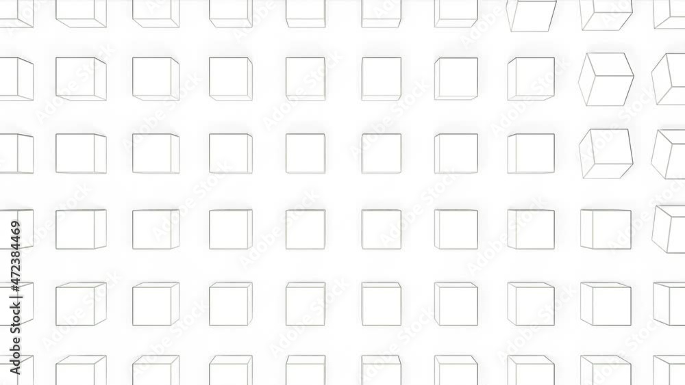 Poster abstract 3d render white geometric background with cubes