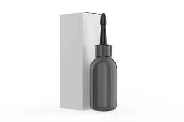 Dropper Bottle Mockup isolated on white background. 3d illustration