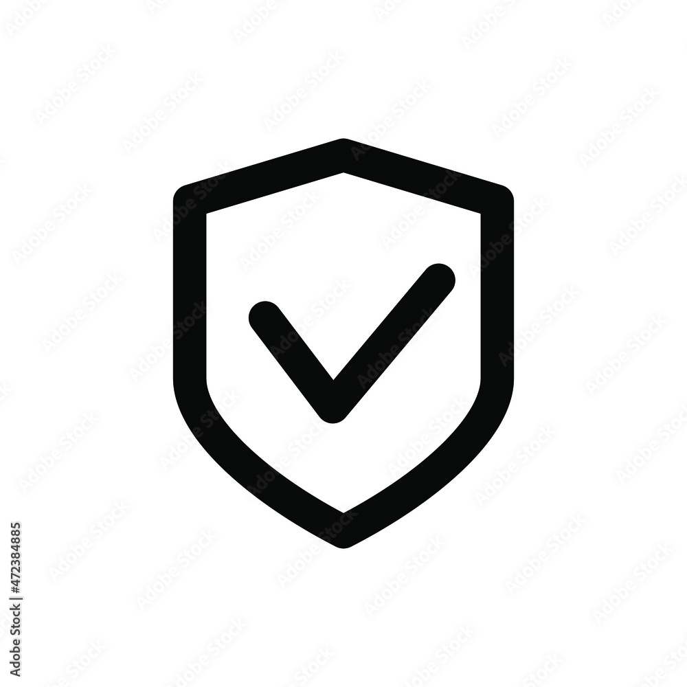 Sticker safety shield icon