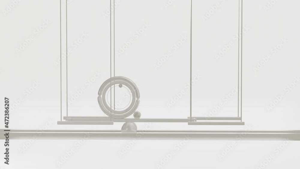 Poster light gray painted composition. looped three-dimensional background. moving figures back and forth. 