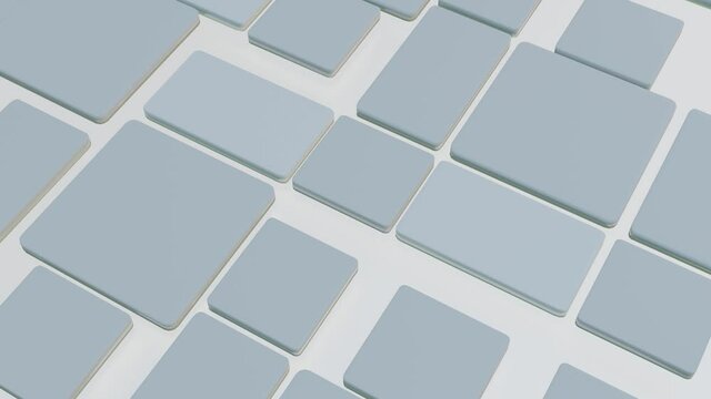 gray animated background. the gray-blue tiles increase and decrease. 3d render