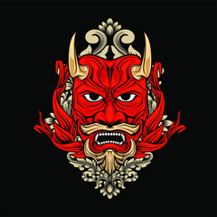 japanese handsome oni mask