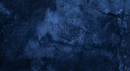 Rich blue and black background texture, Concrete cement texture for background blue color and design.