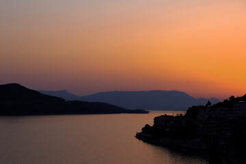 Fototapeta premium sunset over the sea
