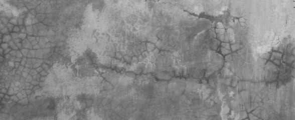 Horizontal dark old cement wall for the background, Texture of a grungy black concrete wall as background.