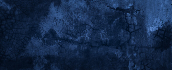 Horizontal dark old cement wall for the background, Texture of a grungy black concrete wall as background.