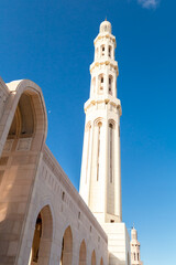 Mosque Tower in Muscat, A vertical composition of a tower in Oman