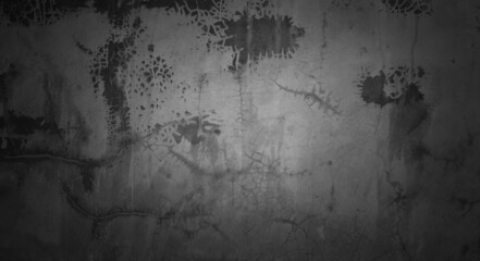 Texture of dark gray concrete wall, Texture of a grungy black concrete wall as background.