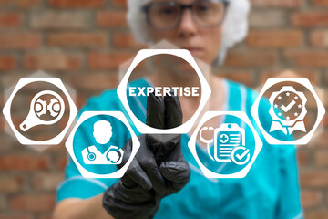 Concept of professional medical expertise. Health care expert checks and consulting the doctors,...