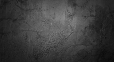 Texture of dark gray concrete wall, Texture of a grungy black concrete wall as background.