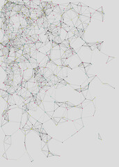 Abstract Low Polygon Mesh color Generative Art background illustration