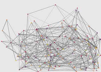 Abstract Low Polygon Mesh color Generative Art background illustration