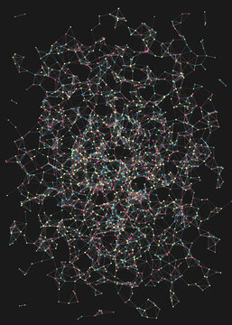 Abstract Low Polygon Mesh color Generative Art background illustration