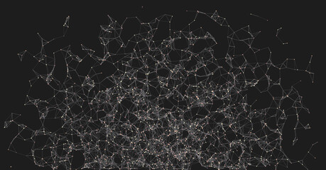 Abstract Low Polygon Mesh color Generative Art background illustration