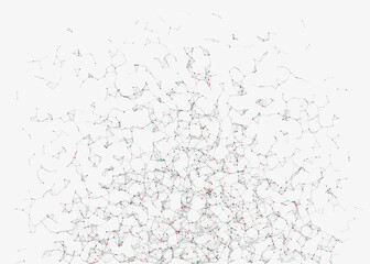 Abstract Low Polygon Mesh color Generative Art background illustration