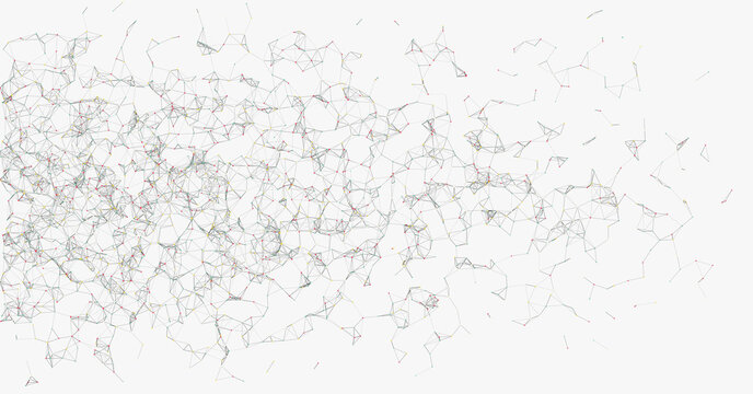 Abstract Low Polygon Mesh color Generative Art background illustration