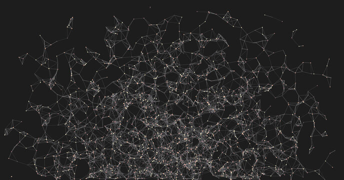 Abstract Low Polygon Mesh color Generative Art background illustration